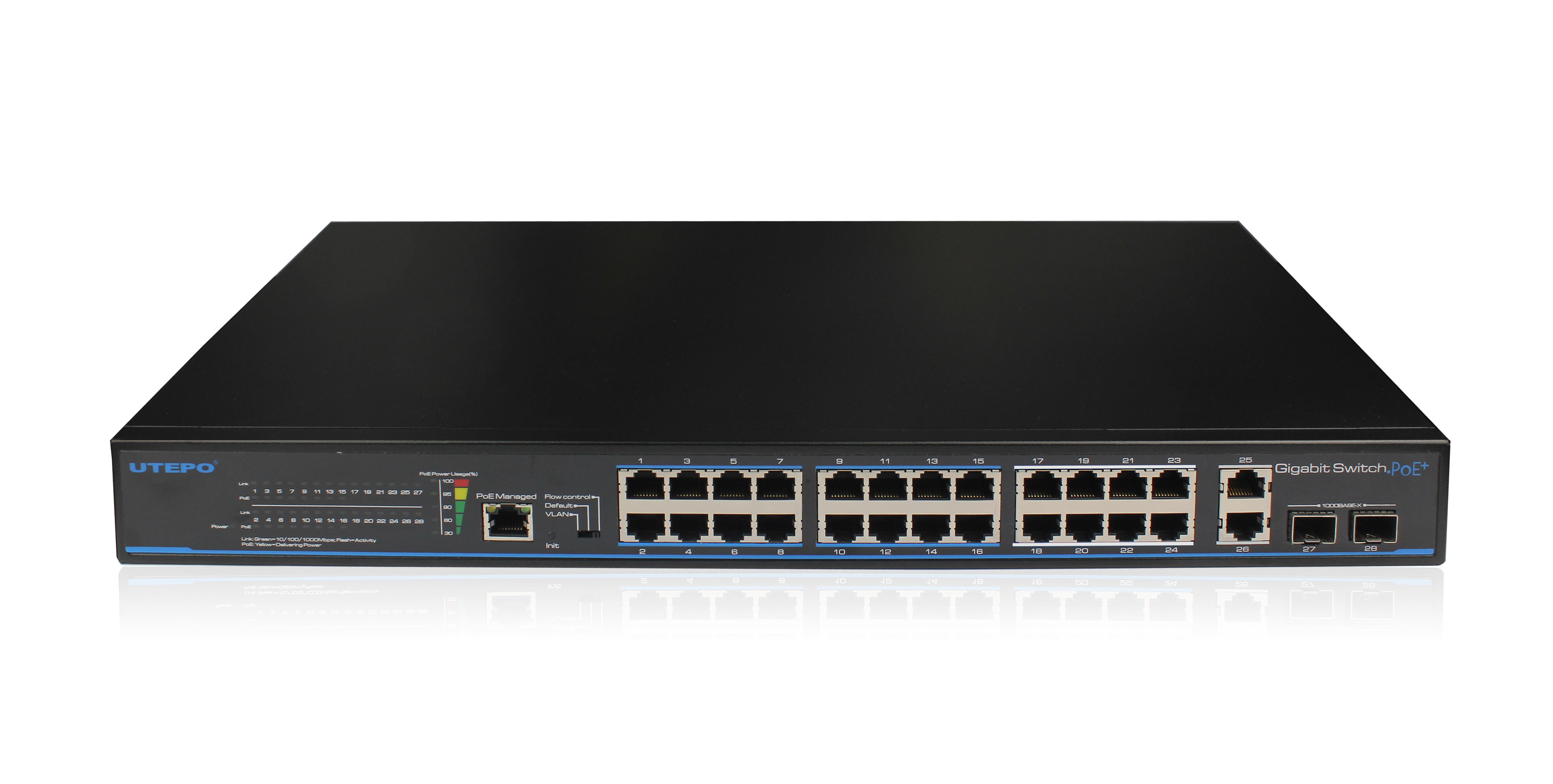 24口全千兆智能poe交换机-【交换机】报价/poe交换机/网络延长器_优特